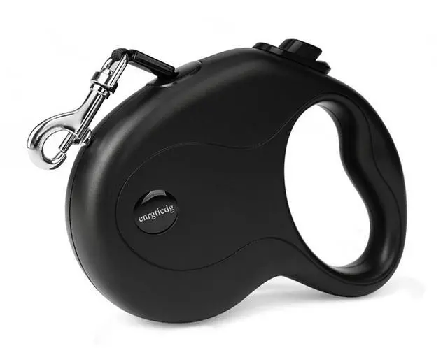 Main image of 16Ft Retractable Dog Leash,Light Weight Leash for Small to Medium Dogs/Cats Up to 50lbs,Stainless Steel Spring Strong Nylon Tape, Tangle Free, One-Handed Brake.(Black)