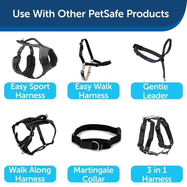 Alt view image 6 of 6 - Nylon Dog Leash - Strong, Durable, Traditional Style Leash with Easy to Use Bolt Snap - 1 in. x 6 ft., Black