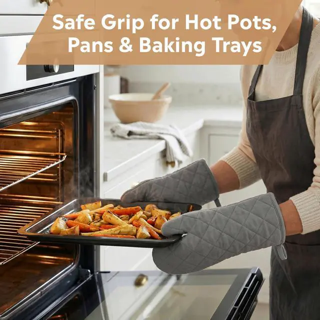Alt view image 6 of 7 - Cotton Oven Mitts and Pot Holders Set, 6 Piece Kitchen Set