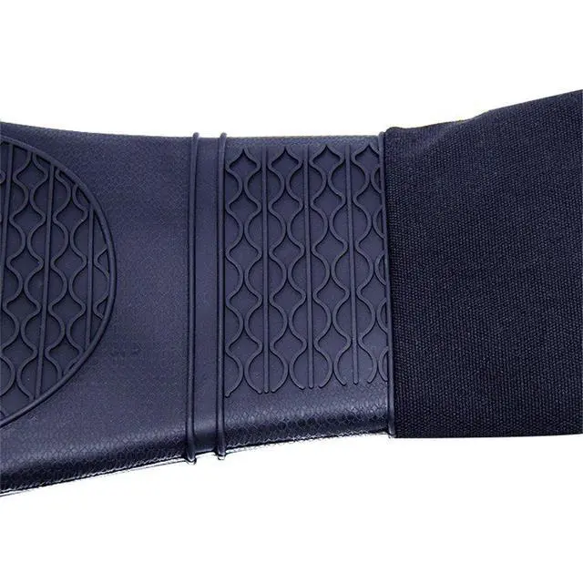 Alt view image 4 of 7 - Extra Long Silicone Oven Mitts Heavy Duty Commercial Grade Oven Mitts Heat Resistant BBQ Gloves with Quilted Cotton Lining 2 Pack
