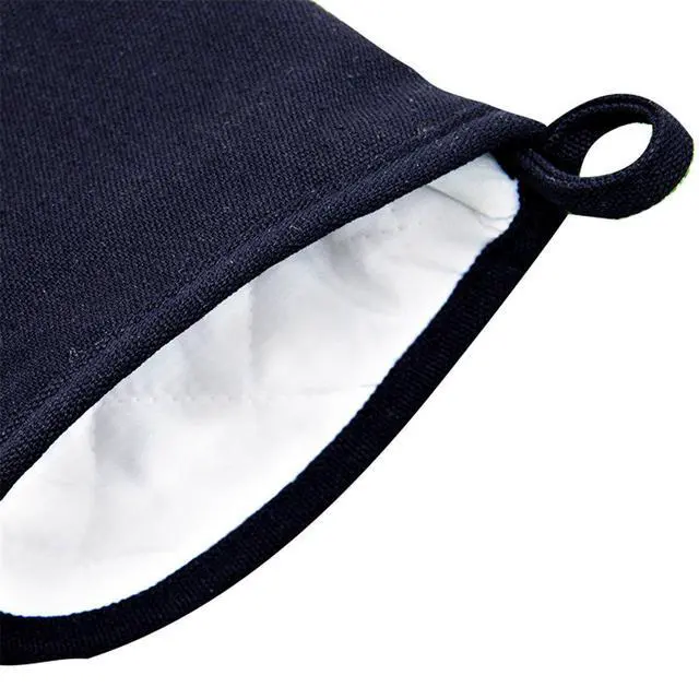 Alt view image 5 of 7 - Extra Long Silicone Oven Mitts Heavy Duty Commercial Grade Oven Mitts Heat Resistant BBQ Gloves with Quilted Cotton Lining 2 Pack