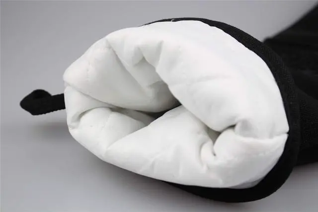 Alt view image 7 of 7 - Extra Long Silicone Oven Mitts Heavy Duty Commercial Grade Oven Mitts Heat Resistant BBQ Gloves with Quilted Cotton Lining 2 Pack