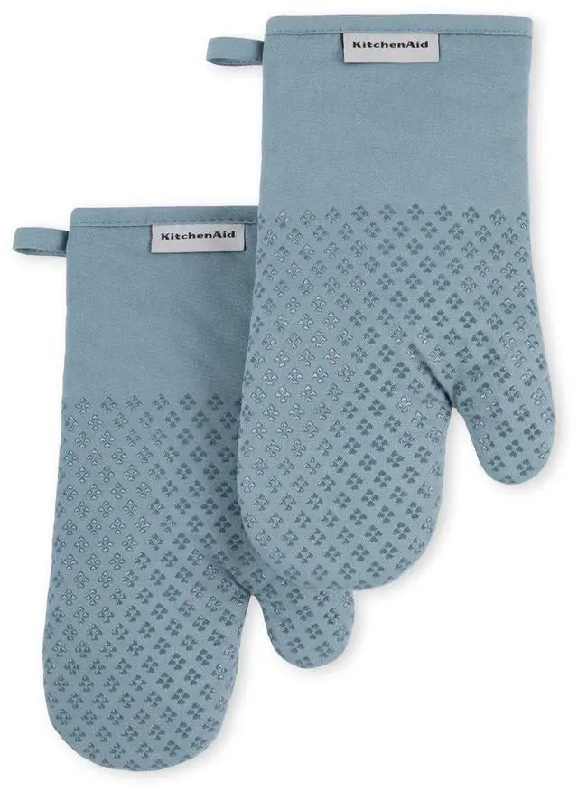 Main image of Asteroid Oven Mitt Set, 7"x12.5", Fog Blue, 2 Piece