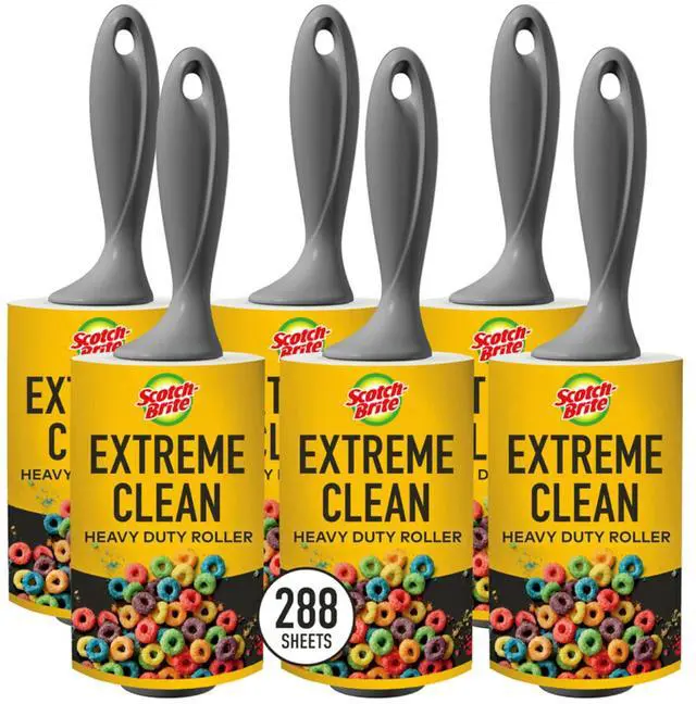 Main image of 50% Stickier Lint Roller Works Great On Pet Hair 6 Rollers 48 Sheets per Roller 288 Sheets Total (Packaging may vary)