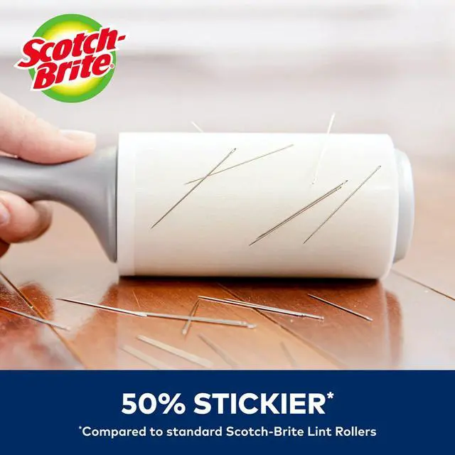 Alt view image 2 of 7 - 50% Stickier Lint Roller Works Great On Pet Hair 6 Rollers 48 Sheets per Roller 288 Sheets Total (Packaging may vary)