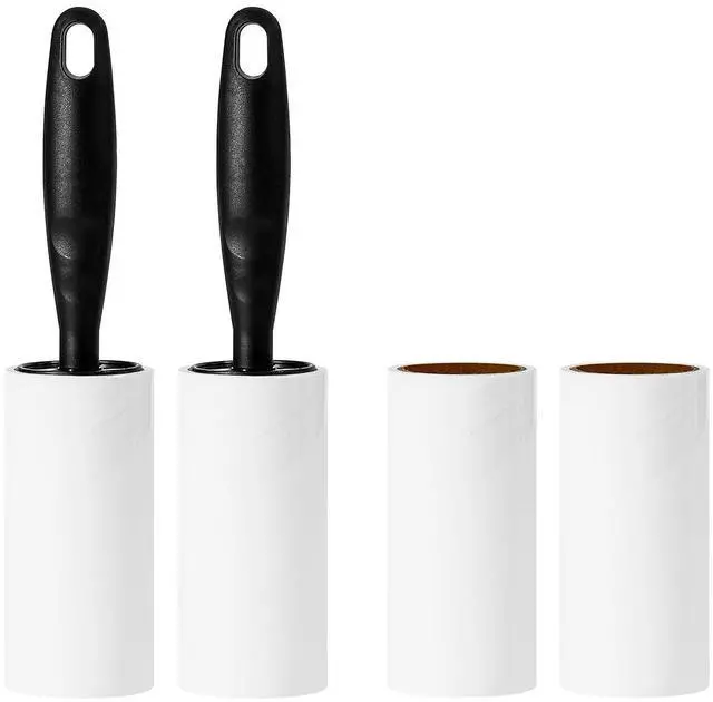 Main image of Lint Rollers for Pet Hair Extra Sticky Lint Roller for Clothes Lint Removal 4 Sticky Rolls with 2 Handles (Black/Black Handles & 4 Refills)
