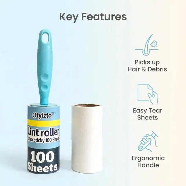 Alt view image 5 of 6 - 600 Sheets Extra Sticky Lint Rollers for Pet Hair lint Remover