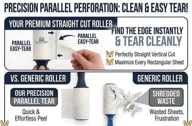 Alt view image 5 of 7 - Extra Sticky Lint Roller, 6-Pack 600 Sheets, Pet Hair