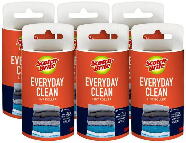 Main image of Everyday Clean Lint Roller Refills 6 Roller Refills 420 Sheets White