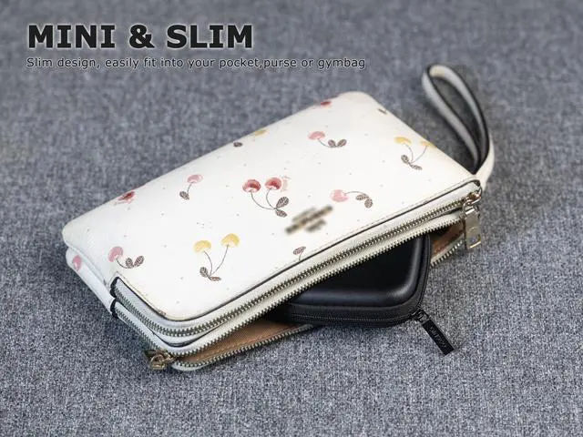 Alt view image 2 of 7 - Mini-Portable Hard Shell Square Earbuds Case for Apple EarPods/Samsung Galaxy Wired/Wireless Earbuds, Cell Phone Accessories Organizer with Carabiner for Earphones