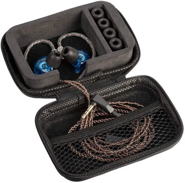 Main image of IEM Case for in-Ear Monitors, Headphones & Earbuds EVA Travel Storage Bag for KZ ZS10/ZS10 Pro/ZSN/ZST/ZEX/AS10/AS16, CCZ ZC02/Melody, CCA CRA, Shure SE215, Moondrop Chu, KBEAR KS1, TANGZU Waner