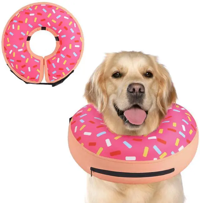 Main image of Inflatable Dog Cone Collar Alternative After Surgery, Doggie Neck Donut Collar Recovery ECollar, Soft Dog Cone for Small Medium Large Dogs