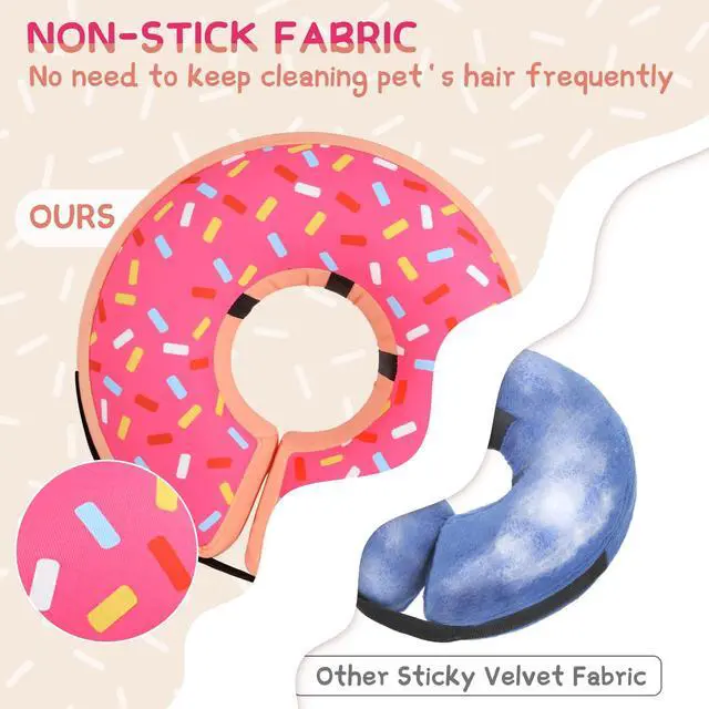 Alt view image 4 of 7 - Inflatable Dog Cone Collar Alternative After Surgery, Doggie Neck Donut Collar Recovery ECollar, Soft Dog Cone for Small Medium Large Dogs