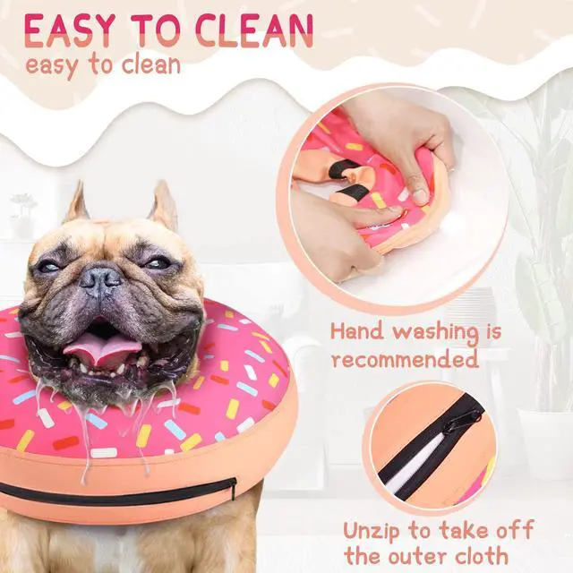 Alt view image 5 of 7 - Inflatable Dog Cone Collar Alternative After Surgery, Doggie Neck Donut Collar Recovery ECollar, Soft Dog Cone for Small Medium Large Dogs