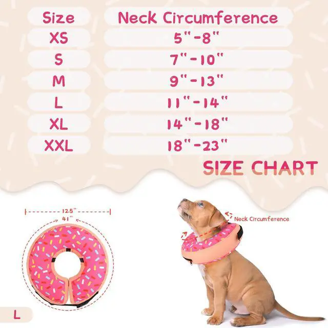 Alt view image 6 of 7 - Inflatable Dog Cone Collar Alternative After Surgery, Doggie Neck Donut Collar Recovery ECollar, Soft Dog Cone for Small Medium Large Dogs