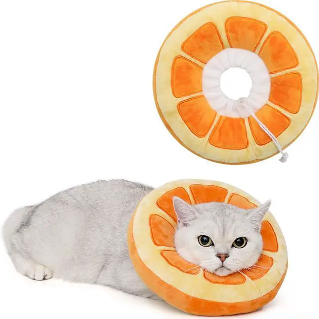 Main image of Adjustable Cat Cone Collar Soft, Cute Cat Donut Collar After Surgery, Kitten Recovery Cones to Stop Licking