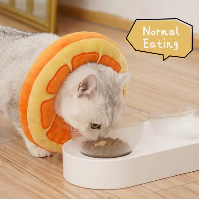 Alt view image 3 of 6 - Adjustable Cat Cone Collar Soft, Cute Cat Donut Collar After Surgery, Kitten Recovery Cones to Stop Licking