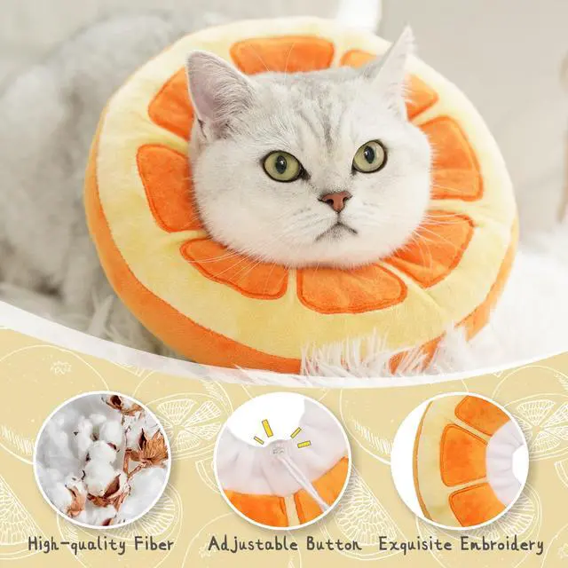 Alt view image 4 of 6 - Adjustable Cat Cone Collar Soft, Cute Cat Donut Collar After Surgery, Kitten Recovery Cones to Stop Licking