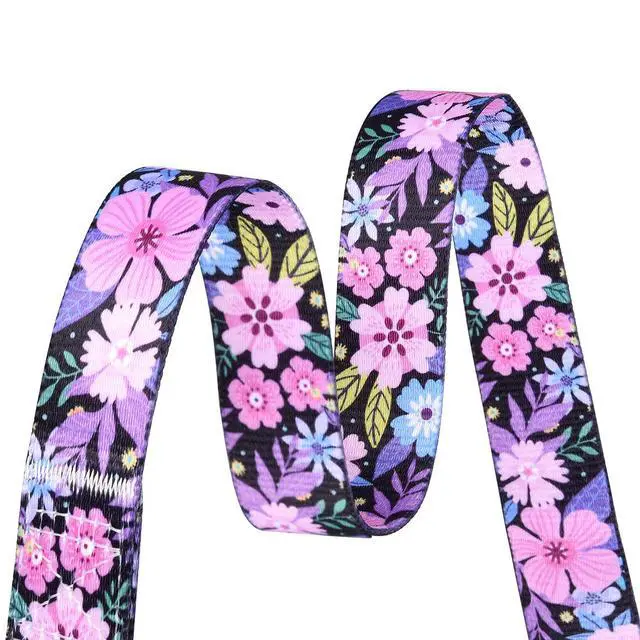 Alt view image 5 of 5 - Dog Collar for Small Dogs, Fashion Design, Floral Pink,S