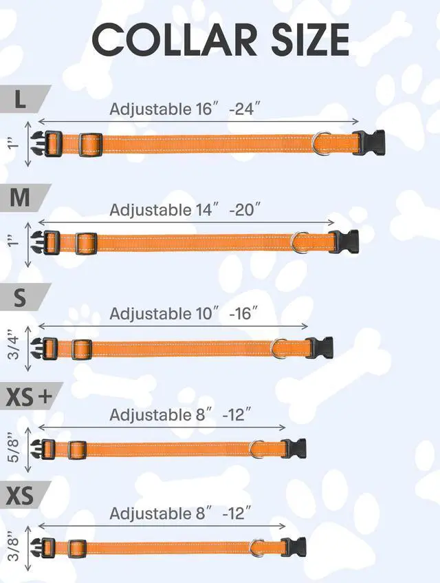 Alt view image 5 of 6 - Reflective Nylon Dog Collar for Large Dogs