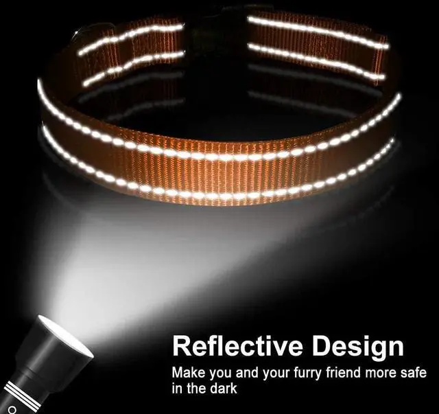 Alt view image 6 of 6 - Reflective Nylon Dog Collar for Large Dogs