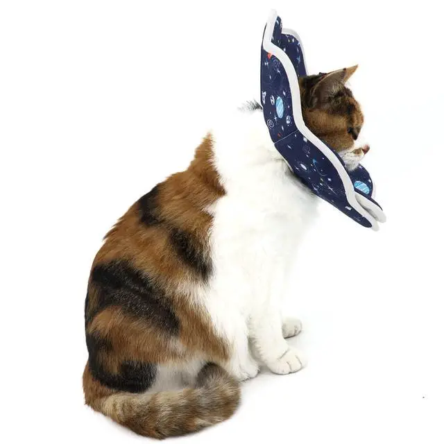 Alt view image 5 of 6 - Soft Cat Cone, Adjustable Recovery Collar After Surgery to Prevent Licking Wound, Protective Cat Neck Cone, Comfortable Pet Elizabethan Collar for Cats Kittens and Puppies (M)