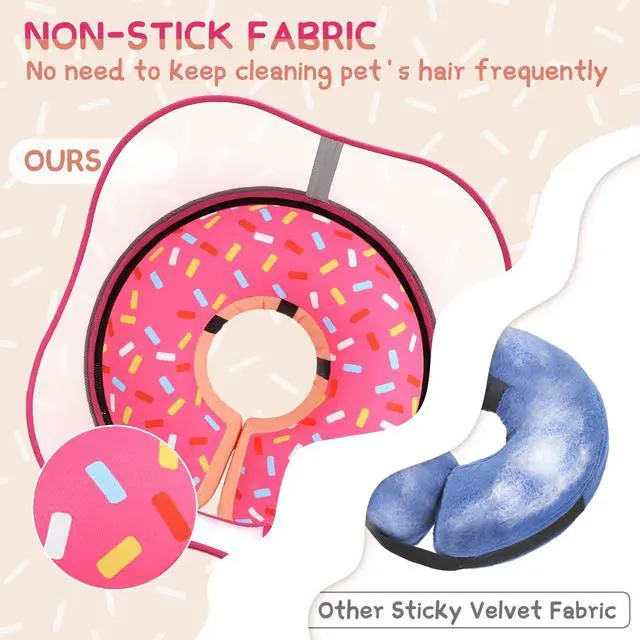 Alt view image 5 of 7 - Raised Inflatable Dog Cone Collar to Stop Licking, Soft Dog Cone Alternative After Surgery, Doggie Neck Donut Collar for Small Medium Large Dogs