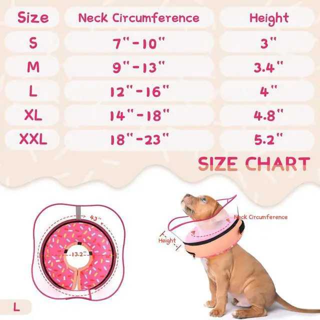 Alt view image 6 of 7 - Raised Inflatable Dog Cone Collar to Stop Licking, Soft Dog Cone Alternative After Surgery, Doggie Neck Donut Collar for Small Medium Large Dogs