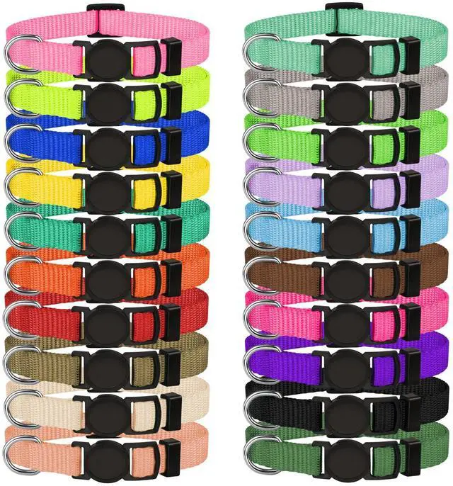 Main image of 20 PCS Puppy Collars for Litter,Puppy Collars for Small Puppies,Nylon Breakaway ID Collar Whelping Litter Collars(S)