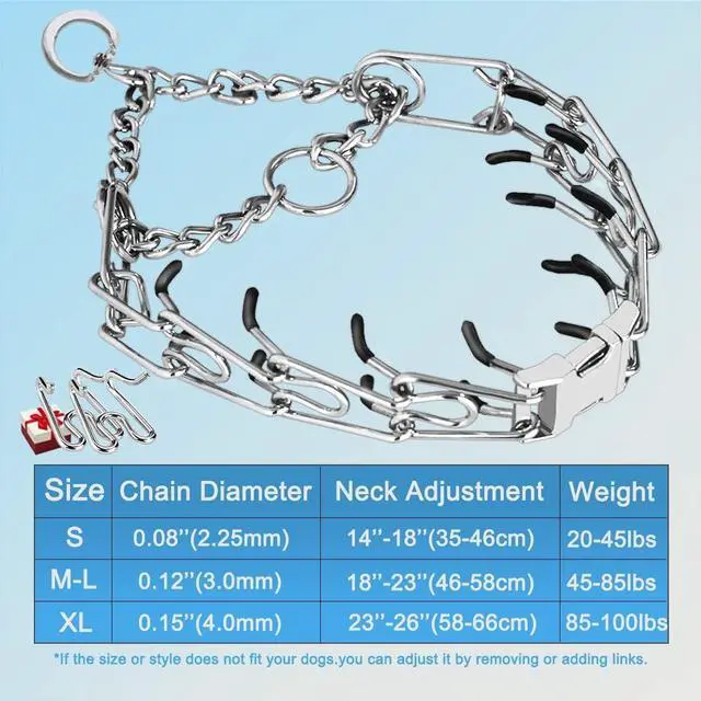 Alt view image 4 of 6 - Prong Collar for Dogs, Dog Training Collar for Small Medium Large Dogs