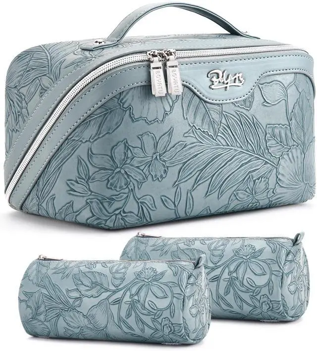 Main image of Travel Makeup Bags Cosmetic Organizer Bag: Floral Make up Bag