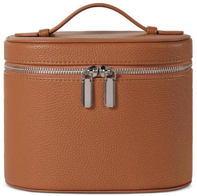 Main image of Makeup Bag, Travel Make up Case with Compartments and Handle, Portable Cosmetic Organizer Bags,Toiletry Bag for Women