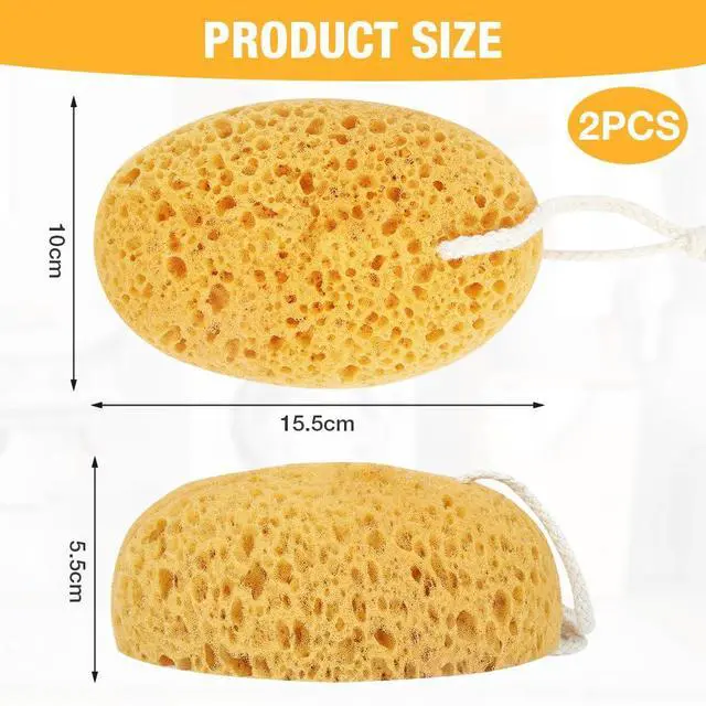 Alt view image 2 of 7 - 2PCS Bath Sponge, Large Shower Sponge for Women Men, Exfoliating Body Sponges with Dense Foam for Gentle & Deep Cleansing, for Sensitive Dry Skin