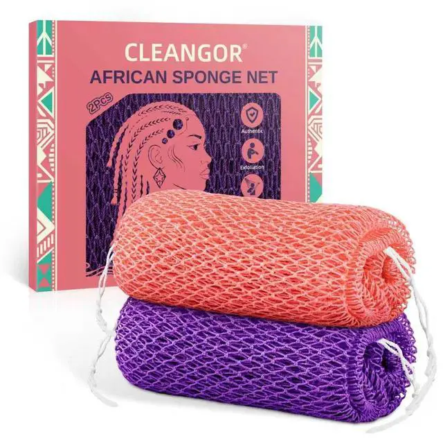 Main image of 2Pcs African Net Sponge Authentic with Knots - Exfoliating Body