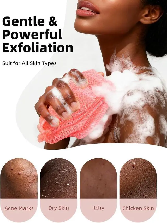 Alt view image 2 of 7 - 2Pcs African Net Sponge Authentic with Knots - Exfoliating Body