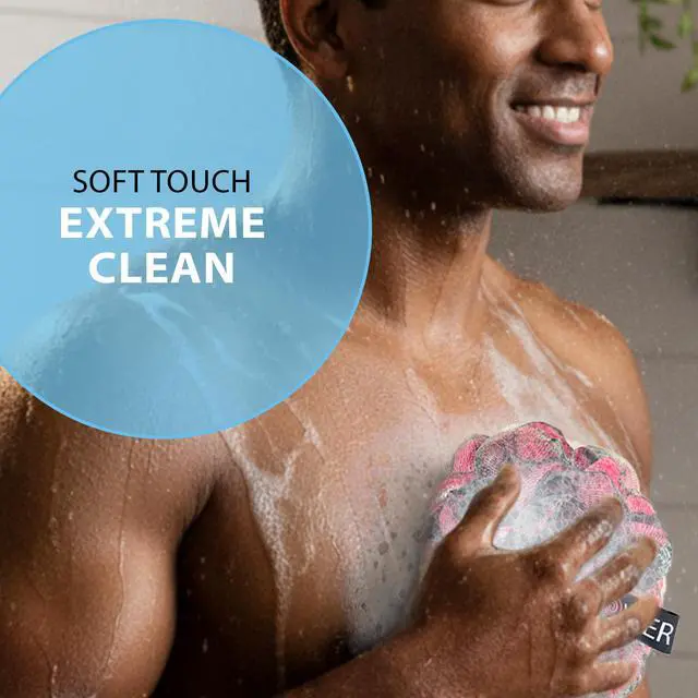 Alt view image 4 of 7 - Loofah-Charcoal Bath-Sponge XL-Color-4-Pack Extra-Large 75g