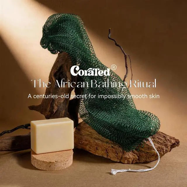 Alt view image 7 of 7 - African Net Sponge Authentic, Shower Loofah Exfoliating Bath Sponge