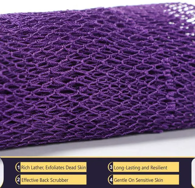 Alt view image 2 of 7 - African Net Sponge, 2 Pieces Exfoliating Body Scrubber Bath Sponge