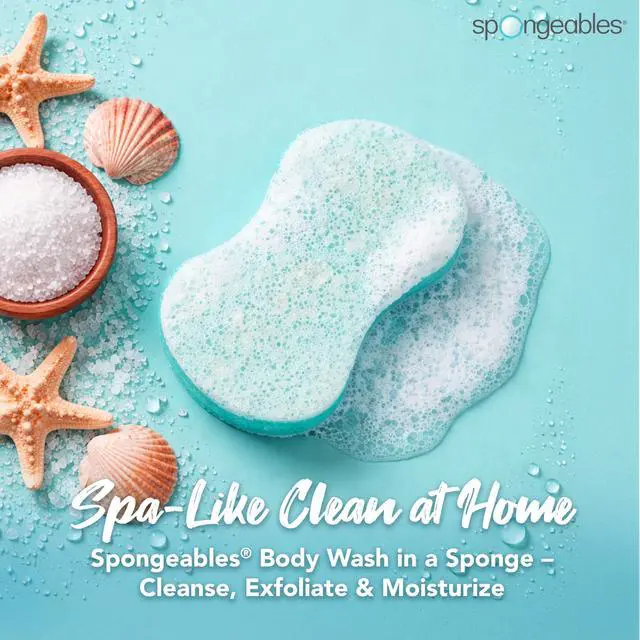 Alt view image 2 of 6 - Body Wash in a 20+ Wash Sponge, Sea Salt, 3 Count