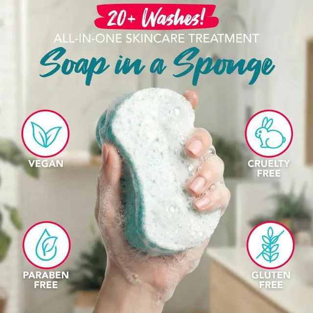 Alt view image 3 of 6 - Body Wash in a 20+ Wash Sponge, Sea Salt, 3 Count
