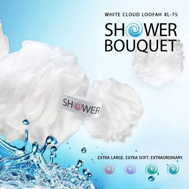Alt view image 6 of 6 - Loofah Soft-White-Cloud Bath-Sponge 4-Pack Extra Large 75g