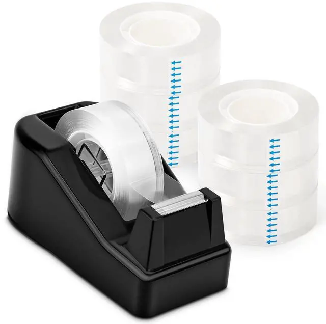 Main image of Lightweight Desktop Tape Dispenser, 6 Rolls Tape, 1-Inch Core