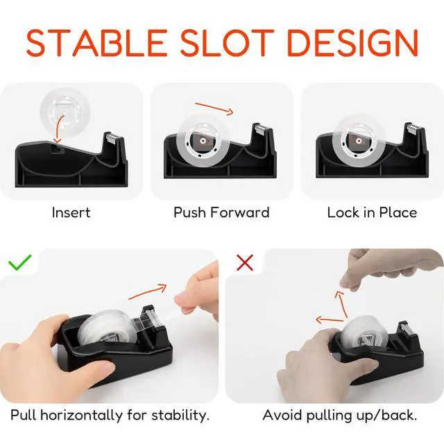 Alt view image 3 of 7 - Lightweight Desktop Tape Dispenser, 6 Rolls Tape, 1-Inch Core