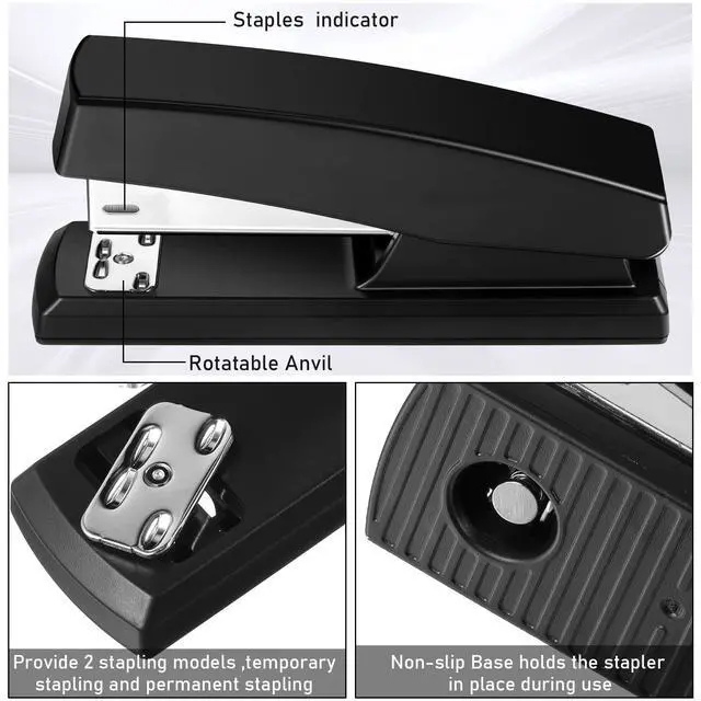 Alt view image 4 of 6 - 6 Pcs Tape Dispenser Staplers for Desk with Staples and White Tapes 25 Sheet Capacity School Office Stapler