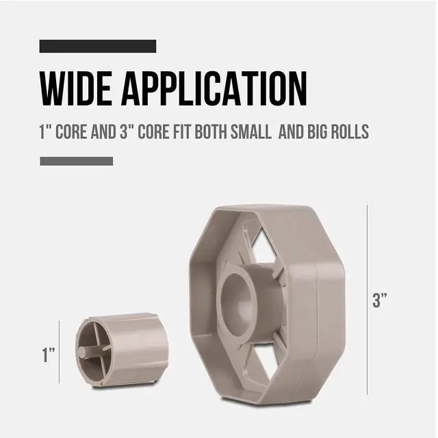 Alt view image 4 of 7 - Desktop Tape Dispenser Holder with Large 3 inch Core for Masking, Heat Transfer, Painters, Freezer, Kitchen Tape
