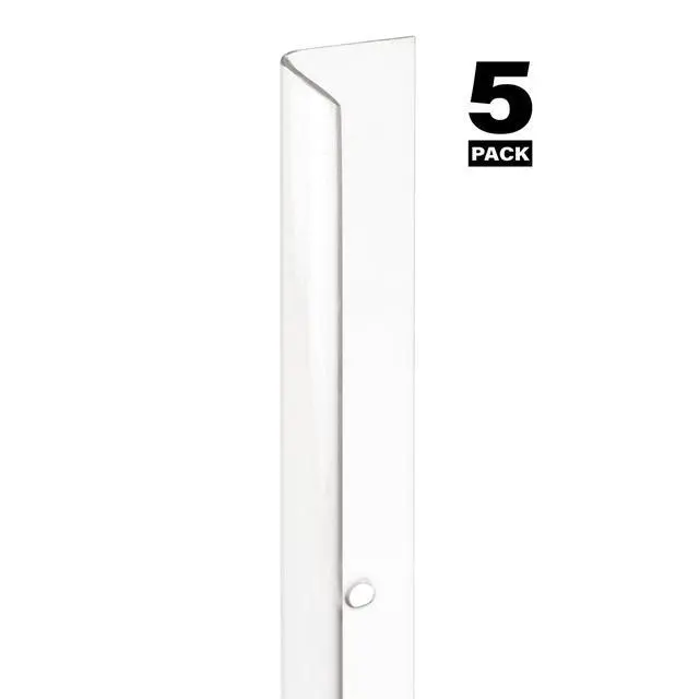 Alt view image 3 of 4 - MP9130 Corner Shield Perforated, 1-1/8 In. x 48 in, Vinyl Construction, Clear, Fasteners Included (5 Pack)