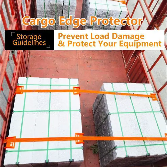 Alt view image 4 of 6 - 30 Pack Plastic Corner Protectors and Edge Protectors for Flatbed Trucks, Compatible with 4 Inch Ratchet Straps, Cargo Load Guard