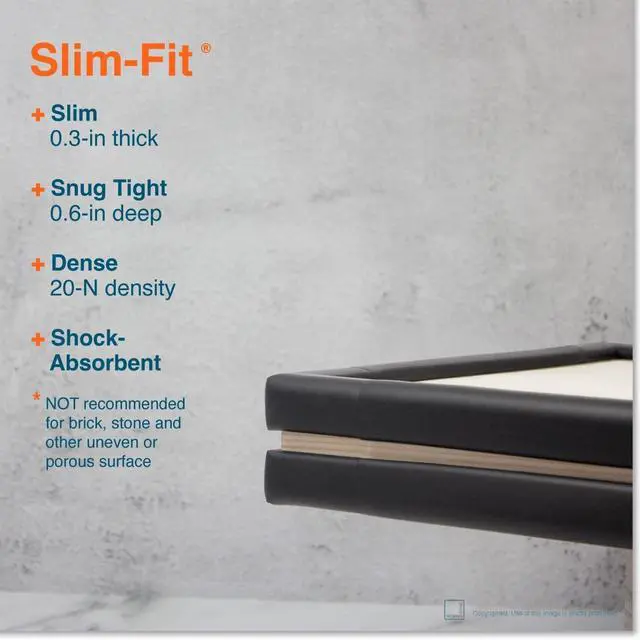 Alt view image 2 of 7 - Slimfit Corner Edge Protector for Baby Proofing (Small 15ft Edge 4 Corners), Furniture Safety Bumper Guard, Soft NBR Rubber Foam, 3M Adhesive, Onyx Black