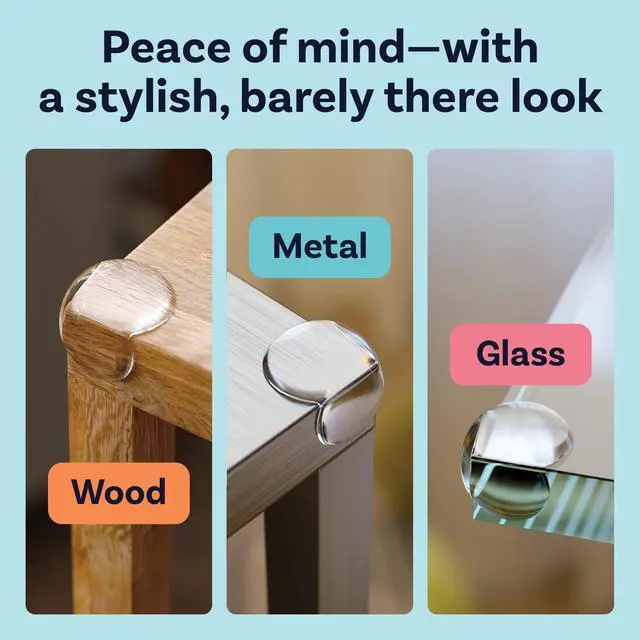 Alt view image 3 of 6 - Corner Protector for Baby, Protectors Guards - Furniture Corner Guard & Edge Safety Bumpers - Baby Proof Bumper & Cushion to Cover Sharp Furniture & Table Edges - Clear and Transparent - (24 Pack)