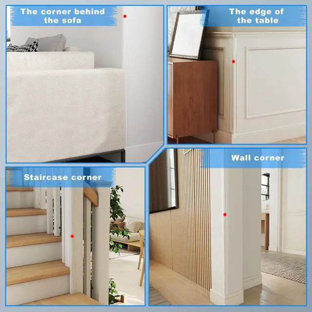 Alt view image 5 of 7 - Self-Adhesive Clear Wall Corner Protector - 4Pack, 16 x 1.18 in